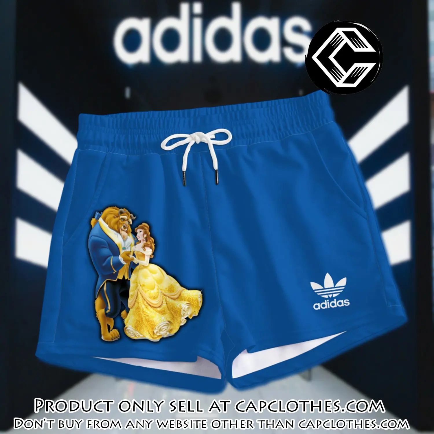Premium beauty and the beast in adidas women shorts lady beach shorts wms1077 cc1926572